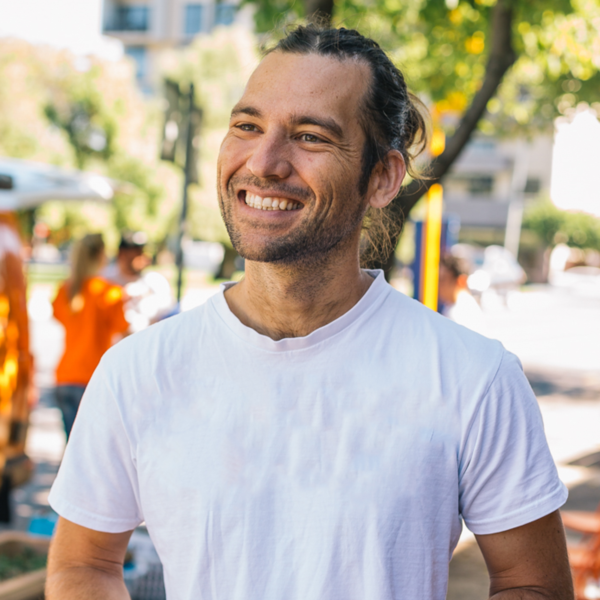 A smiling man outdoors